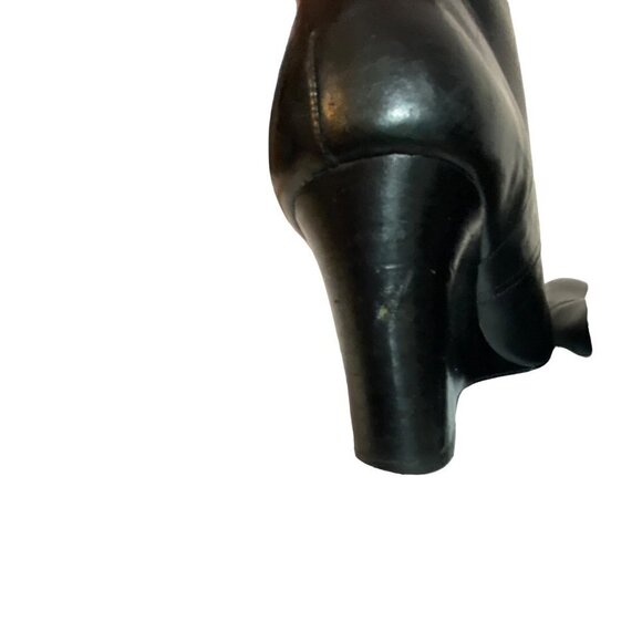 Lauren by Ralph Lauren Tamia Black Leather Lace Up Ankle Boots with Wedge Heel S - Picture 10 of 11